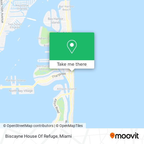 Biscayne House Of Refuge map