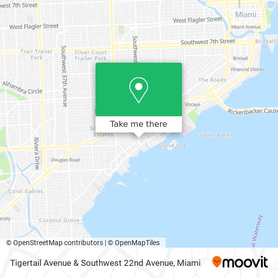 Tigertail Avenue & Southwest 22nd Avenue map