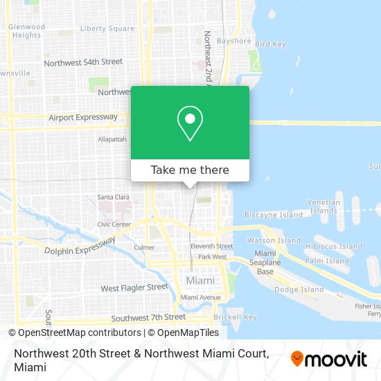 Northwest 20th Street & Northwest Miami Court map