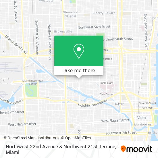 Northwest 22nd Avenue & Northwest 21st Terrace map