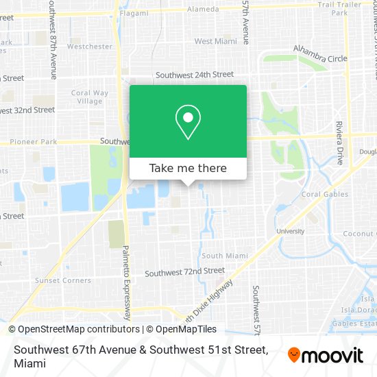 Mapa de Southwest 67th Avenue & Southwest 51st Street