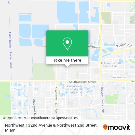 Northwest 132nd Avenue & Northwest 2nd Street map