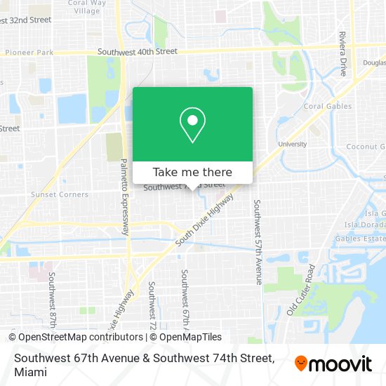 Southwest 67th Avenue & Southwest 74th Street map