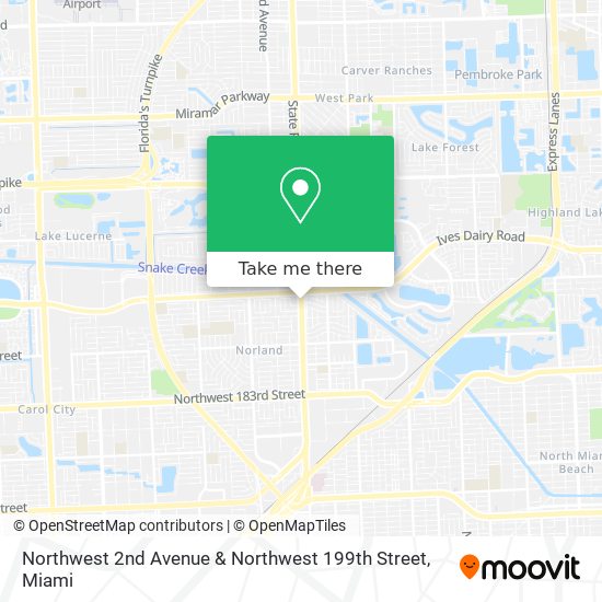 Northwest 2nd Avenue & Northwest 199th Street map