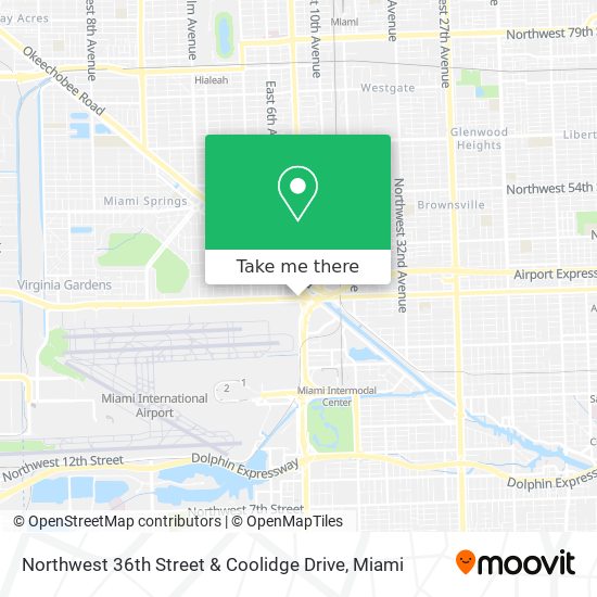 Mapa de Northwest 36th Street & Coolidge Drive