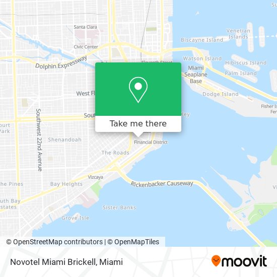 Mapa de Novotel Miami Brickell