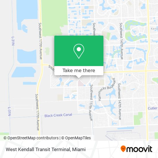 West Kendall Transit Terminal map