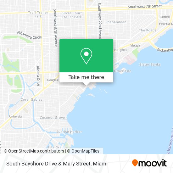 Mapa de South Bayshore Drive & Mary Street
