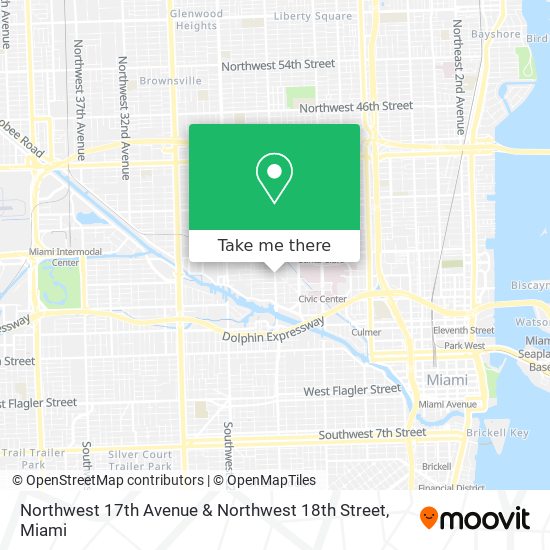 Mapa de Northwest 17th Avenue & Northwest 18th Street