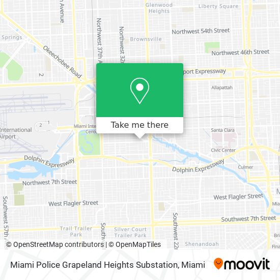 Miami Police Grapeland Heights Substation map