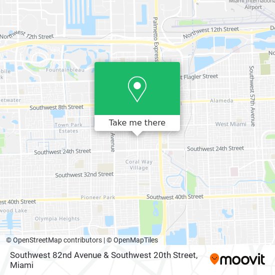 Southwest 82nd Avenue & Southwest 20th Street map