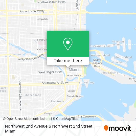 Mapa de Northwest 2nd Avenue & Northwest 2nd Street