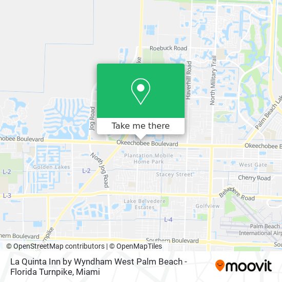 Mapa de La Quinta Inn by Wyndham West Palm Beach - Florida Turnpike