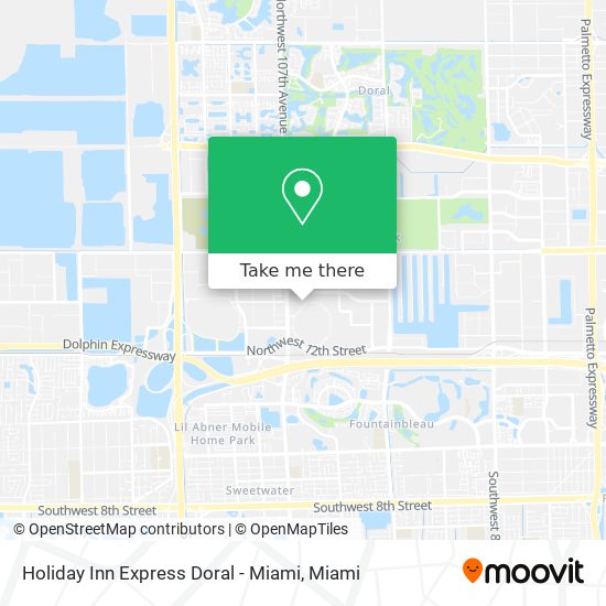 Holiday Inn Express Doral - Miami map