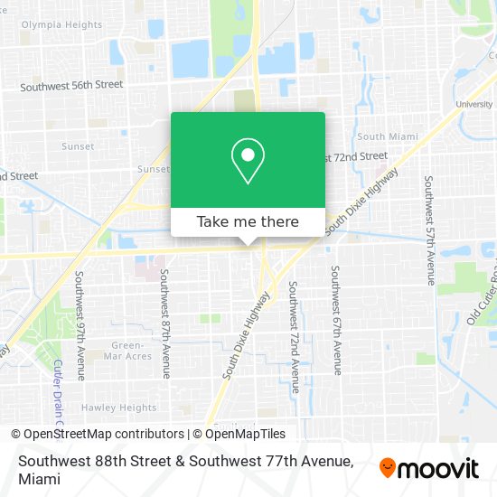 Mapa de Southwest 88th Street & Southwest 77th Avenue