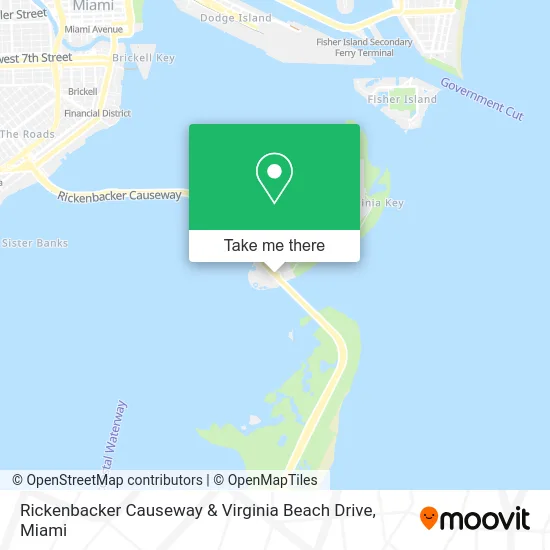 Rickenbacker Causeway & Virginia Beach Drive map