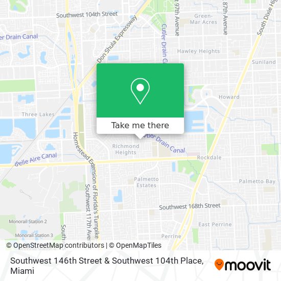 Southwest 146th Street & Southwest 104th Place map