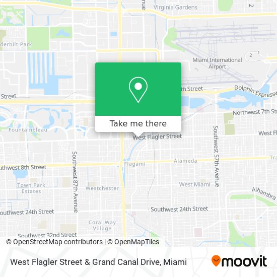 Mapa de West Flagler Street & Grand Canal Drive