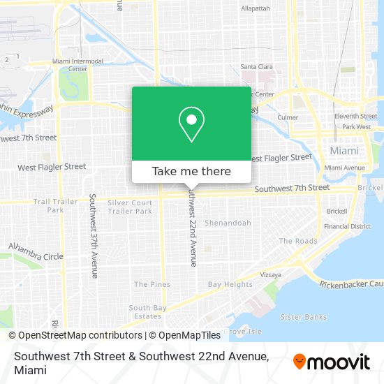Southwest 7th Street & Southwest 22nd Avenue map