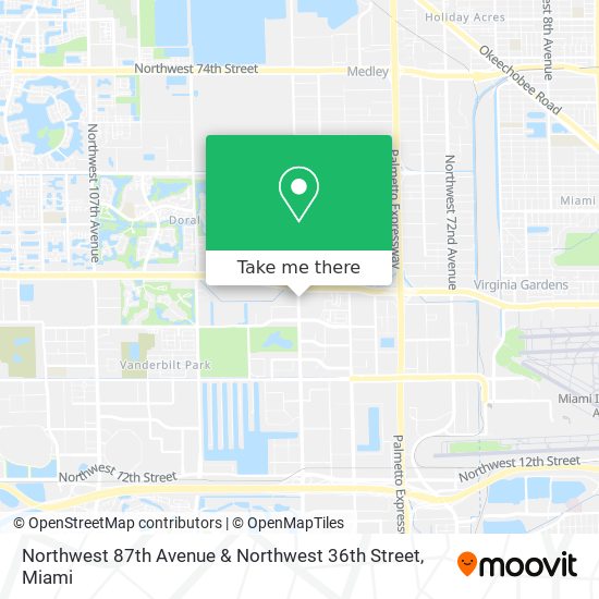 Northwest 87th Avenue & Northwest 36th Street map