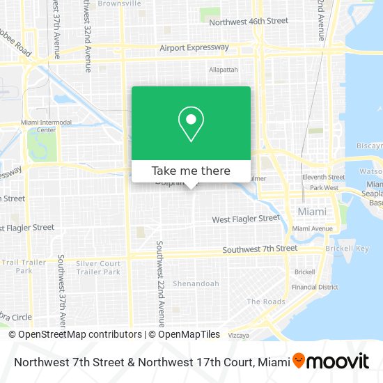 Northwest 7th Street & Northwest 17th Court map