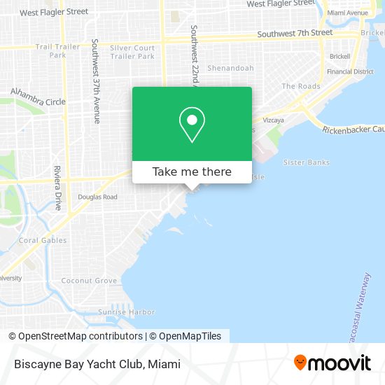 Biscayne Bay Yacht Club map