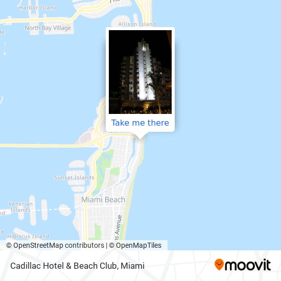 Cadillac Hotel & Beach Club map