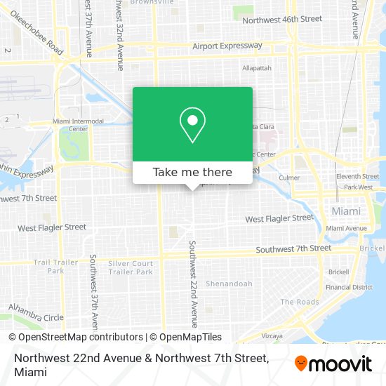 Mapa de Northwest 22nd Avenue & Northwest 7th Street