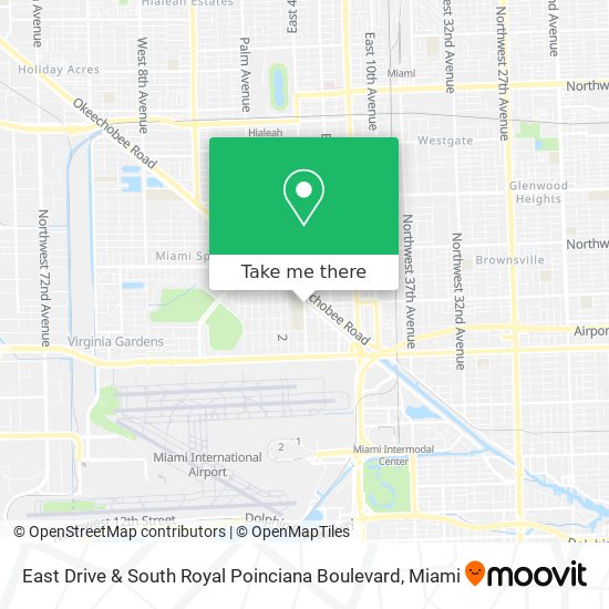 East Drive & South Royal Poinciana Boulevard map