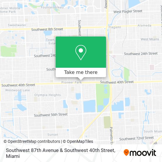 Southwest 87th Avenue & Southwest 40th Street map