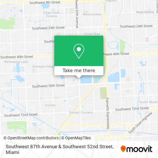 Southwest 87th Avenue & Southwest 52nd Street map