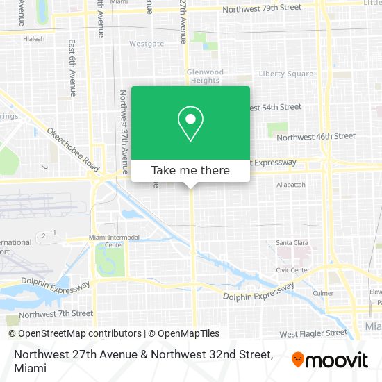 Northwest 27th Avenue & Northwest 32nd Street map