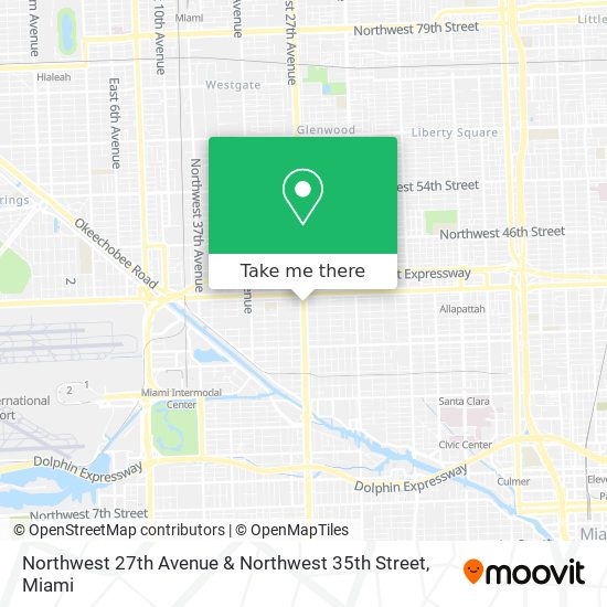 Northwest 27th Avenue & Northwest 35th Street map