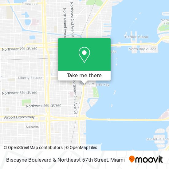 Biscayne Boulevard & Northeast 57th Street map