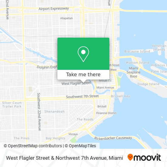 West Flagler Street & Northwest 7th Avenue map