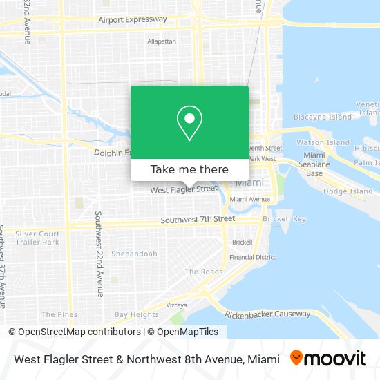 West Flagler Street & Northwest 8th Avenue map