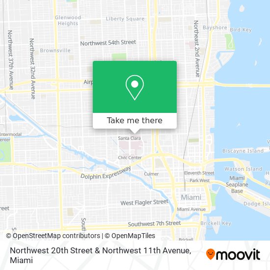 Mapa de Northwest 20th Street & Northwest 11th Avenue