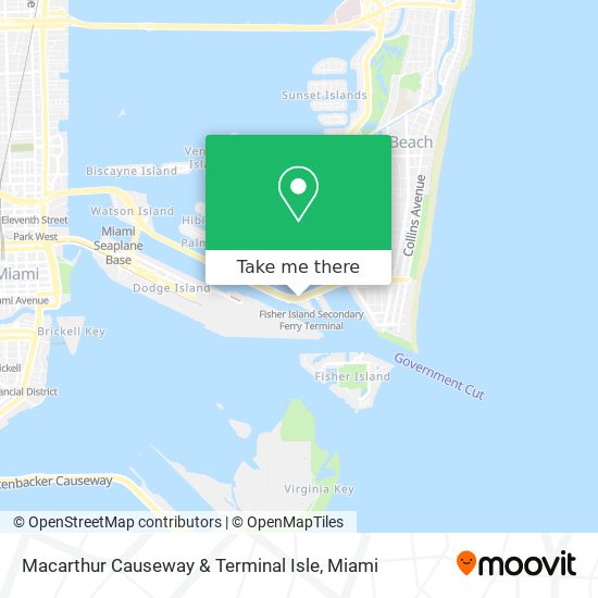 Macarthur Causeway & Terminal Isle map