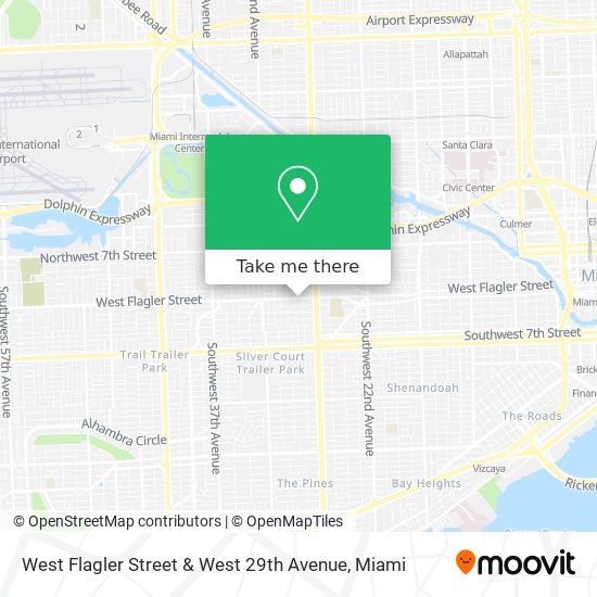 West Flagler Street & West 29th Avenue map