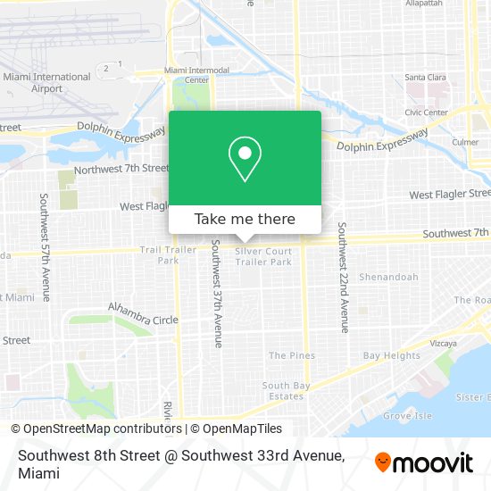 Southwest 8th Street @ Southwest 33rd Avenue map