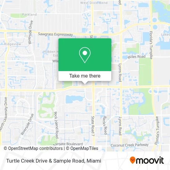 Turtle Creek Drive & Sample Road map