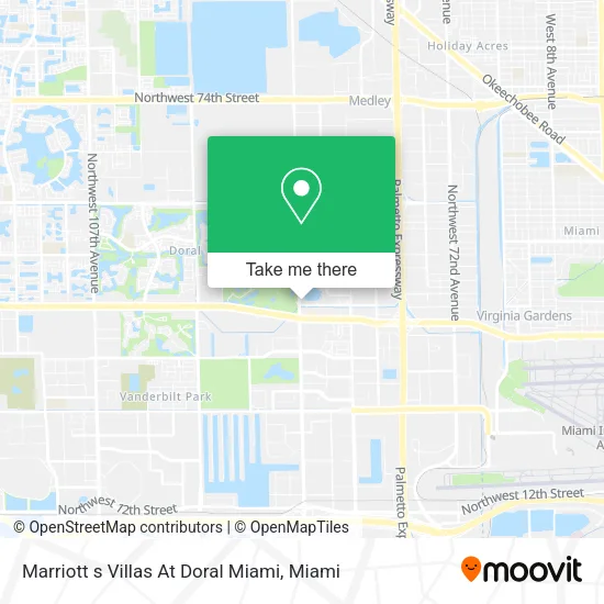 Marriott s Villas At Doral Miami map