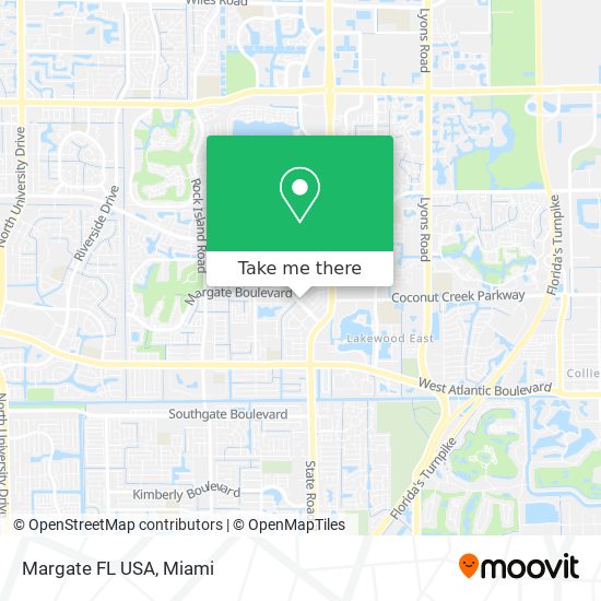 Margate FL USA map