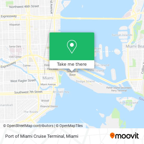 Port of Miami Cruise Terminal map