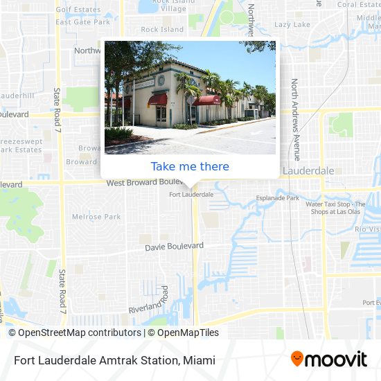 Fort Lauderdale Amtrak Station map