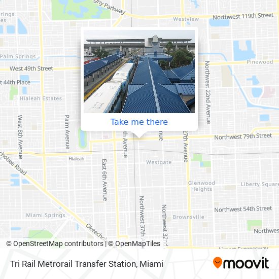 Tri Rail Metrorail Transfer Station map
