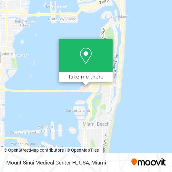 Mapa de Mount Sinai Medical Center FL USA