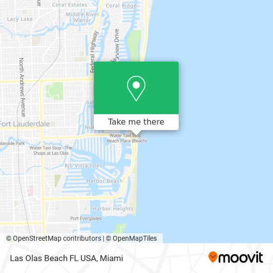 Mapa de Las Olas Beach FL USA