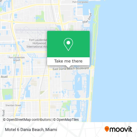 Mapa de Motel 6 Dania Beach