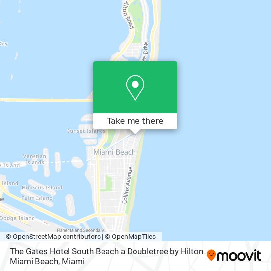 The Gates Hotel South Beach a Doubletree by Hilton Miami Beach map